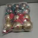 Simgoing 12 Pcs Gingerbread Christmas Ornaments 2.4 Inch Glitter Brown and Gold Gingerbread Tree Decoration Xmas Hanging Ginger Bread Ball Ornaments for Holiday Garlands Fireplaces Mantle Decor