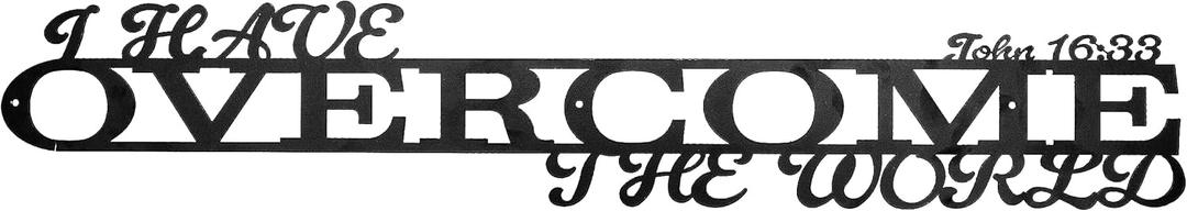 Spiritual Spaces Durable Thick Metal Wall Decor - Spiritual Bible Quotations, Glossy Black Powder Coating, Water-Resistant - Robust and Long-Lasting, Ideal for Indoor & Outdoor Use, Uplift Your Spirit