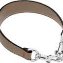 Uxcell 14.17 Inch PU Leather Short Bag Strap with Clasp, Purse Handles Handbags Replacement Straps for Clutch Bag Underarm Bags, Dark Khaki, Silver Buckle