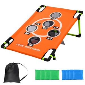 2026 Upgraded Arcade Style Cornhole Board with 8 Bean Bags|3x2 FT Regulation Corn Hole Games|15+ Multi-Games| Durable All-Weather Fabric for Outdoor Fun Camping Travel Beach Yard Backyard Lawn