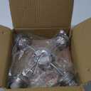 Aspen Creative 22003-11, Four-Light Ceiling Fan Fitter Light Kit with Pull Chain, Brushed Nickel