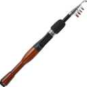 PATIKIL Telescopic Fishing Rod, Fiberglass Portable Mini Fishing Poles Collapsible Fishing Gear for Travel Saltwater Freshwater (1.3 M)