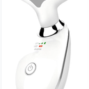 ELISHINE 7 Color Face and Neck Massager Light Therapy, Red Light Based Facial Massager for Skin Care, Smoothing, Firming (White)