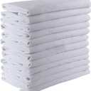 Flour Sack Cloth Napkins - Set of 16, 100% Cotton Reusable Dinner, Luncheon & Cocktail Napkins - White, 12x12 Inch