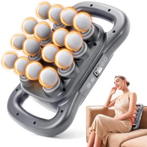 16 Head Massage Gun, Deep Tissue Relief with 9 Modes,Quiet Percussion Massager for Neck/Back/Leg Pain, Muscle Massager for Athletes Office Workers (Dark Grey)