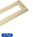 uxcell 4 Pcs Flush Pull Handle, 3.8 Inch Hole Center Hidden Recessed Furniture Grip Cabinets Door Square Pull Ring Handles with Screws for Drawers Cupboard, 4.5 Inch Length, Gold