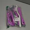 6 PCS Cleaning Brush, Scrub Brush Set for Kitchen and Bathroom Household Use with Various Brushes for Cleaning Dishes, Tiles, Corners and Floors Color Purple