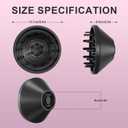 360 Rotating Magnetic Hair Diffuser Attachment, Compatible with Dyson Supersonic Hair Dryer HD01 HD02 HD03 HD04 HD08 HD15