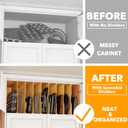 SpaceAid 8 Pack Tray Dividers for Cabinets, Bamboo Kitchen Cookie Baking Sheet Organizer for Cabinet, Vertical Pan and Trays Organizers for Pantry Storage