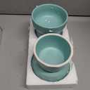 Frewinky Cat Bowls,Ceramic Cat Bowls Anti Vomiting,Raised Food and Water Bowl Set for Cats and Small Dogs,13.5 Oz,Green