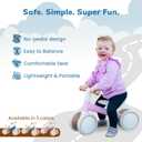 Customized Baby Balance Bike for 1-Year-Old | Lightweight and Safe - No Sharp Edges | Silent Wheels for Smooth & Quiet Rides | Easy-to-Assemble 1st Balance Bike for Toddlers, Pink
