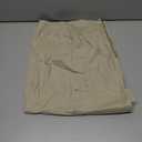 Schine Women Cozy Capri Pants Lightweight High Waist Elastic Drawstring Pants with Pockets Loose Button Trim Cropped Trousers (Beige, XXL)