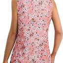 Ribbed Tank Tops for Women 2025 Summer Sleeveless Collar Polo Shirts Dressy Casual V Neck Camisole Work Blouses (Blue, M)