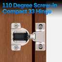 8 PCS Replacement for Blum 110 Cabinet Hinges, Hinge Back Model 30.310-11.02, Compact 33 Screw on 110 Opening Cabinet Door Hinge, Soft Close Cabinet Hinges with Screws (Mounting Plate Not Included)