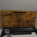 Standing Desk Adjustable Height, Mobile Stand Up Desks with Wheels Small Computer Desks Rolling Desk, Portable Laptop Desks Rustic Standing Table Sit Stand Home Office Desks 16"x31.5" Height 27"-43.5"