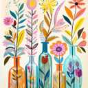 JATOK Paint by Numbers Kit for Adults Beginners, Flowers DIY Easy Acrylic Oil Painting by Numbers on Canvas, Paint-by-Numbers Drawing Kits for Gift Home Wall Decor Without Frame 16x20in (Black)