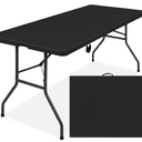 Best Choice Products 6ft Plastic Folding Table, Indoor Outdoor Heavy Duty Portable w/Handle, Lock for Picnic, Party, Camping - Black