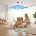 1080P HD Wireless Camera Smoke Detector for Home Security with App Control & Motion Detection,WiFi Indoor Security Camera with Night Vision & Loop Recording for Office,Garage,Shop,Pet