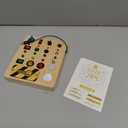 Busy Board Montessori Toys for Toddler, Wooden Sensory Board Switch Toy with Shape Sorter LED Light Up Toys Educational Plane Travel Activity for Girls & Boys