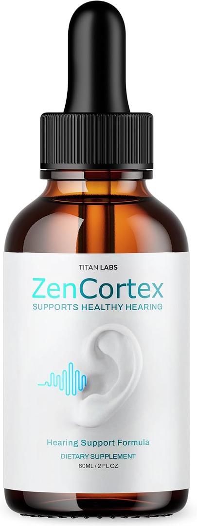 ZenCortex - Zen Cortex Ear Drops, ZenCortex for Tinnitus Advanced Formula Supplement, Zen Cortex All Natural Hearing Support Formula Supplement for Ear Relief with Vegan Ingredients (30 Servings)