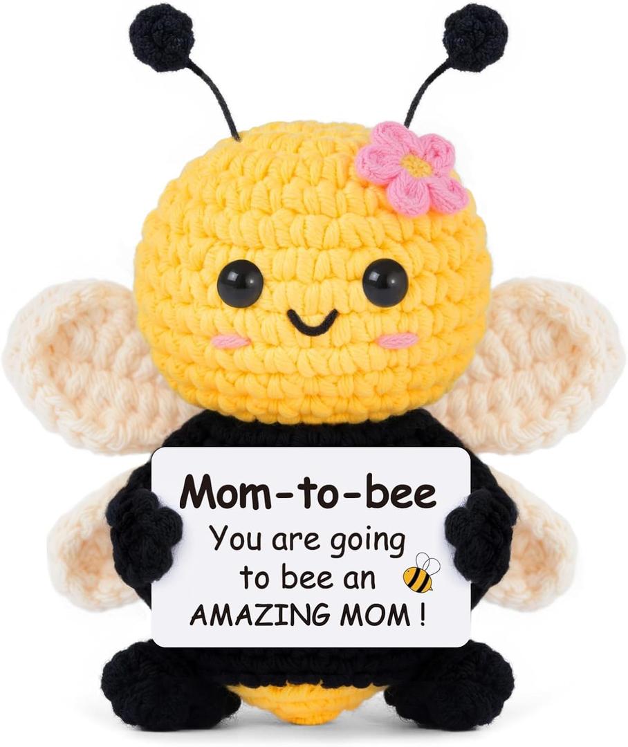 Mom to Be Gifts, Pregnancy Gifts for Expecting Mom, First Time Moms, Wife, Friend, Sister, Mommy to Be Gift, Gift for Pregnant Women, Cute Handmade Crochet Bee Support Present