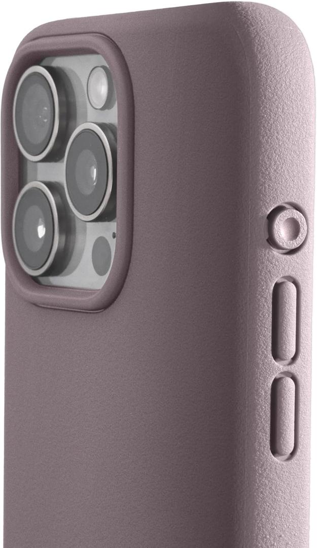 TineeOwl for iPhone 15 Pro Max Magnetic Case - Dune Series, Compatible with MagSafe, TPU, Minimalist, Slim/Thin, Grippy with Microfiber Lining, Rounded Action Button (Dusty Lilac, iPhone 15 Pro Max)