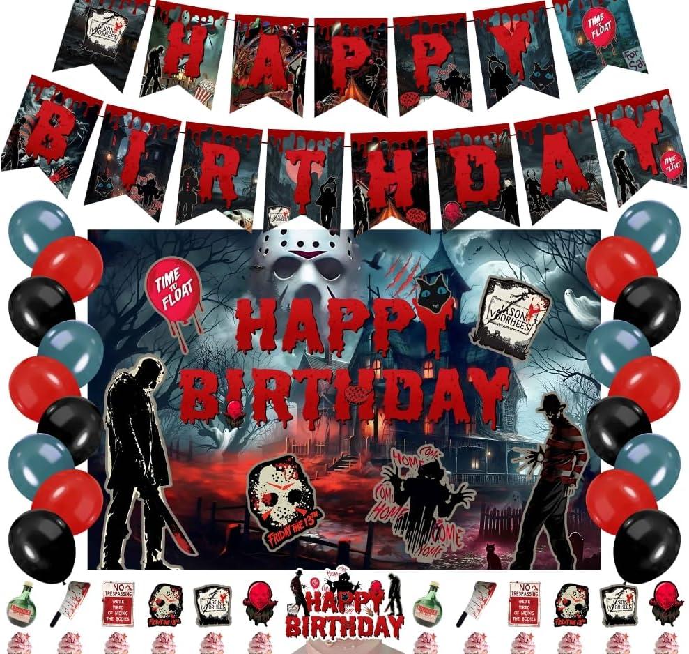 Horror Movie Birthday Decorations, Classic Movie Character Birthday Party Decorations , Horror Movie Halloween Decor, Horror Movie Party Supplies