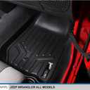 MAXLINER Custom Fit Floor Mats 2 Row Liner Set Compatible with 2007-2010 Jeep Wrangler