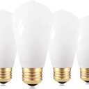 LED Edison Bulb, 25W Equivalent, Soft Warm 2700K, Milky Glass, Dimmable, 2 Watt E26 Standard Base LED Bulbs, 4 Pack