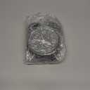 Peakeep 4 Inches Twin Bell Loud Alarm Clock for Heavy Sleepers, Backlight, Battery Operated Old Fashioned Alarm Clock for Bedrooms (3D-Dial, Black)