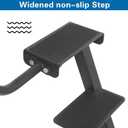 Boat Trailer Step, Heavy Duty Steel 2 Steps Ladder for Boat Trailer Tongue with Handrail, 450lbs Capacity, Black