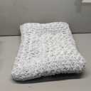 KSIIA Washable Dog Bed Deluxe Plush Dog Crate Beds Comfy Kennel Pad Anti-Slip Pet Sleeping Mat for Large, Jumbo, Medium, Small Dogs Breeds, 23" x 18", Gray (Grey)