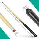 Wooden Billiard House Cue Sticks Shorty Cues Pool Cues for Kids Hardwood Billiard Cue Sticks 13mm Glue-on Tips,Set of 2