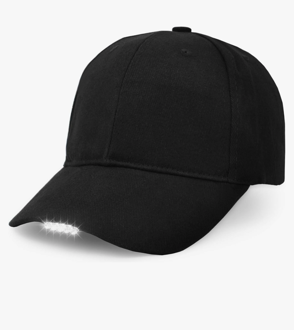Hands Free LED Baseball Cap Hat for Outdoor Jogging Hip Hop Party Holiday