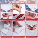 4th of July Decoration Outdoor 250th Anniversary Yard Sign Freedom America Patriotic Eagle Garden Stakes Independence Day Lawn Porch Decor for Home Party Pathway Front Door Yard Patio Decor