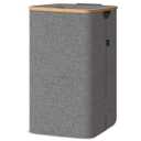 26 Gallon Laundry Hamper Tall Laundry Bin - HOMLUX™: Lid & Bamboo Pull Handles