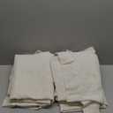 MYSKY HOME Linen Curtains for Living Room, Natural Semi Sheer Curtains & Drapes 80 inches Length 2 Panels Set Farmhouse Country Boho Style Back Tab Draperies for Sliding Glass Door, 50" Wide, Linen