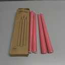 LYOBATH 4 Pack Pink Taper Candles - Taper Candles 10 Inch Dripless, Smokeless & Unscented - 8 Hours Long Burning - Ideal for Weddings, Dinner Parties, and Home Decor