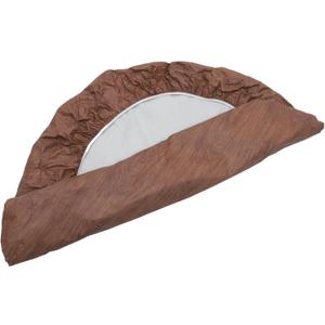 PRETYZOOM Round PVC Tablecloth with Elastic Band Flannel Backed Table Cover for Round Tables Easy to Clean for Dining Restaurant Use