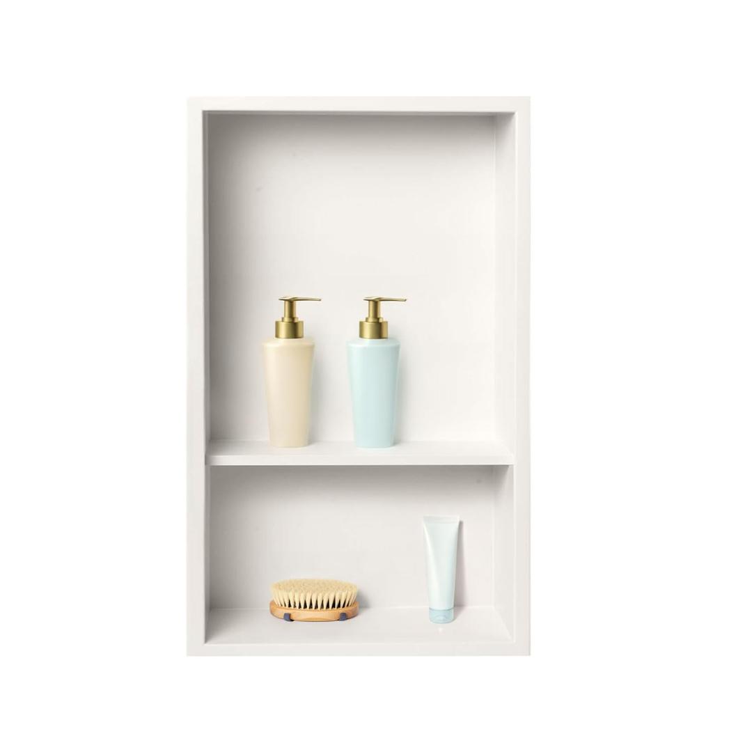 Elefloom 12 x 18 Shower Niche,Warm White Stainless Steel Recessed Shelf