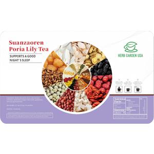 Suanzaoren Poria Lily Tea  277g (18.5x15 Cans), Relaxing and Nourishing Herbal Tea, Supports Sleep, Calms the Mind & Promotes Wellness, Perfect for Daily Enjoyment