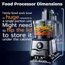 14 Cup Food Processor - 1000W Motor, Storage Drawer for Blades, 7 Speeds, XL Bowl & Large Feed Chute, French Fry Cutter, Chop Slice Shred & Mix for Vegetables, Cheese & Meat, Family Meals