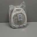 BLACK+DECKER Personal Desktop Heater, Space Heater for Office Desk, Home Office & Personal Use Desk, 2 Heat & Fan Only Settings, Adjustable Thermostat, BHD101W, White (8.4 x 5.2 x 10 Inches)