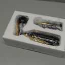 LCCCK Black and Gold Mini Ceramic Vase Set of 3, Small Ceramic Vase Set for Decorative, Bud Vases for Centerpieces Nightstand Kitchen, Boho Farmhouse Home Coffee Table Tray Decor