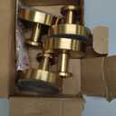 Gold Wreath-Hanger, Strong Stainless Steel Suction-Cup-Wreath-Hooks, 4 Pack Wreath-Door-Hanger Fall Halloween Christmas Decorations, Welcome Sign for Front Door Indoor Outdoor, Reusable Holder