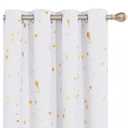 Geometric Dot Pattern Blackout Curtains by Deconovo Pack of 1, 53.5 inch