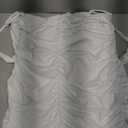 Women's Sexy Thin Mesh Long Sleeve Tie Front Swimsuit Swim Beach Maxi Cover Up Dress (Large, White)