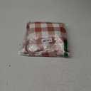 Smiry Picnic Table Cloth 2 Pack, Waterproof Elastic Fitted Tablecloths for 6FT Rectangle Tables, Washable Polyester Buffalo Plaid Tablecloth for Camping, Dining & Outdoor (Black & Orange, 30" x 72")