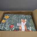 Cute Aesthetic Bedroom Rug, Ultra Thin Vintage Abstract 9×6 Carpet Washable, Boho Floral Botanical Area Rug for Living Room Entryway Kitchen Dorm, Green Woodland Forest Nature Kids Rug Nursery Carpet