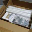 LAATOOREE Nightstand Set of 2, Small White Bedside Table, End Table with Rattan Door, Boho Side Table with Solid Wood Legs for Bedroom Living Room Small Space